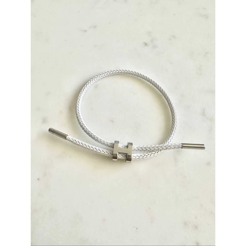 White H logo rope bracelet